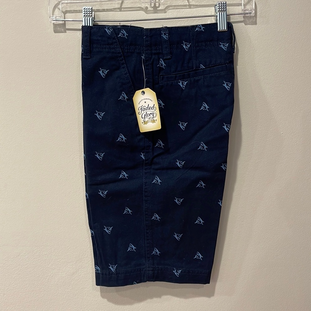 NWT, Faded Glory kids navy blue shorts size 12